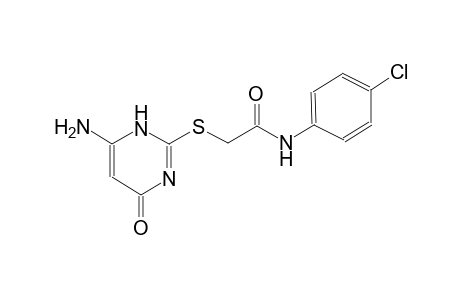 acetamide, 2-[(6-amino-1,4-dihydro-4-oxo-2-pyrimidinyl)thio]-N-(4-chlorophenyl)-