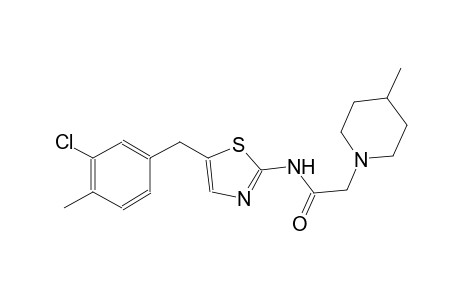 N-[5-(3-chloro-4-methylbenzyl)-1,3-thiazol-2-yl]-2-(4-methyl-1-piperidinyl)acetamide