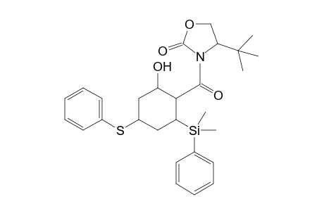3-(Phenyldimethylsilyl)-5-phenylthio-2-[(4-tert-butyl-2-oxotetrahydro[1,3]oxazol)carbonyl]cyclohexanol