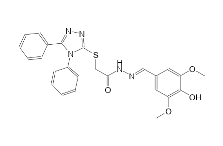 acetic acid, [(4,5-diphenyl-4H-1,2,4-triazol-3-yl)thio]-, 2-[(E)-(4-hydroxy-3,5-dimethoxyphenyl)methylidene]hydrazide