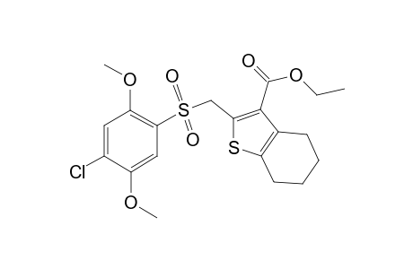 1-Benzothiophene-3-carboxylic acid, 2-[[(4-chloro-2,5-dimethoxyphenyl)sulfonyl]methyl]-4,5,6,7-tetrahydro-, ethyl ester