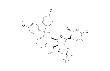 1-[3-C-ALLYL-2-O-(TERT.-BUTYLDIMETHYLSILYL)-5-O-(4,4'-DIMETHOXYTRITYL)-BETA-D-RIBOFURANOSYL]-THYMINE