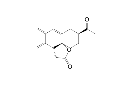 2H-Naphtho[8a,1-b]furan-2-one, 8-acetyl-3,3a,4,5,7,8,9,10-octahydro-4,5-bis(methylene)-, (3a.alpha.,8.beta.,10aR*)-(.+-.)-