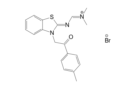 N2,N2-Dimethyl-N1-[3-(p-methylbenzoylmethyl)benzothiazol-2-ylidene]amidinium bromide
