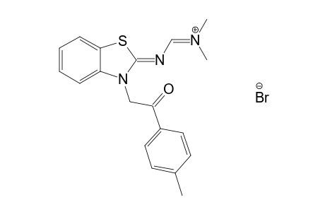 N2,N2-Dimethyl-N1-[3-(p-methylbenzoylmethyl)benzothiazol-2-ylidene]amidinium bromide