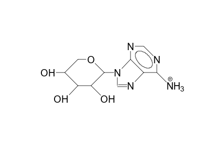 9.beta.-D-Arabinopyranosyl-adenine cation