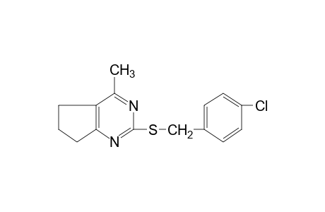 2-[(p-CHLOROBENZYL)THIO]-6,7-DIHYDRO-4-METHYL-5H-CYCLOPENTAPYRIMIDINE
