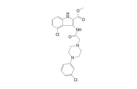 methyl 4-chloro-3-({[4-(3-chlorophenyl)-1-piperazinyl]acetyl}amino)-1H-indole-2-carboxylate