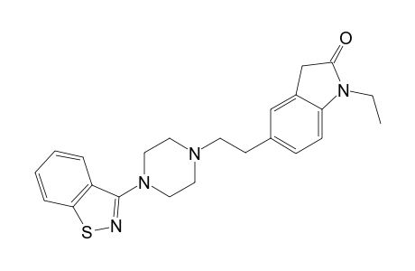 5-(2-(4-(1,2-Benzisothiazol-3-yl)piperazinyl)ethyl)-1-ethyl-1,3-dihydro-2(1H)-indol-2-one