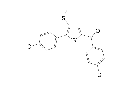 (4-Chlorophenyl)(5-(4-chlorophenyl)-4-(methylthio)thiophen-2-yl)methanone