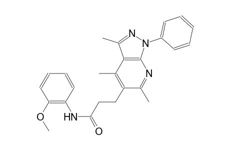 1H-pyrazolo[3,4-b]pyridine-5-propanamide, N-(2-methoxyphenyl)-3,4,6-trimethyl-1-phenyl-