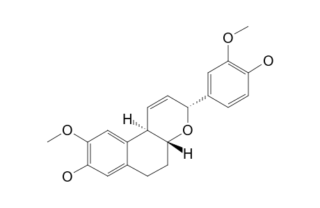 MUSELLARIN-D;REL-(3S,4AS,10BR)-3-(3'-METHOXY-4'-HYDROXYPHENYL)-8-HYDROXY-9-METHOXY-4A,5,6,10B-TETRAHYDRO-3H-NAPHTHO-[2,1-B]-PYRAN