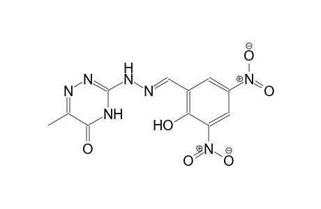2-hydroxy-3,5-dinitrobenzaldehyde (6-methyl-5-oxo-4,5-dihydro-1,2,4-triazin-3-yl)hydrazone