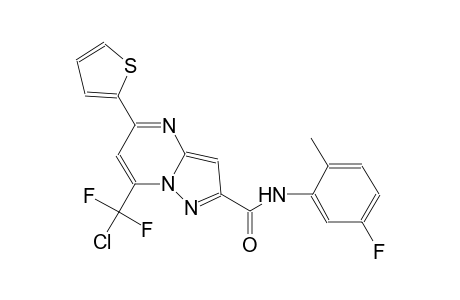 7-[chloranyl-bis(fluoranyl)methyl]-N-(5-fluoranyl-2-methyl-phenyl)-5-thiophen-2-yl-pyrazolo[1,5-a]pyrimidine-2-carboxamide