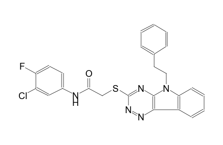 acetamide, N-(3-chloro-4-fluorophenyl)-2-[[5-(2-phenylethyl)-5H-[1,2,4]triazino[5,6-b]indol-3-yl]thio]-