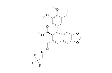 methyl (7S,8R)-6-[(E)-(2,2,2-trifluoroethylhydrazinylidene)methyl]-8-(3,4,5-trimethoxyphenyl)-7,8-dihydrobenzo[f][1,3]benzodioxole-7-carboxylate