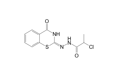 2-Chloranyl-N'-(4-oxidanylidene-1,3-benzothiazin-2-yl)propanehydrazide
