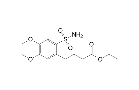2-(3-Ethoxycarbonylpropyl)- 4,5-dimethoxybenzenesulfonamide