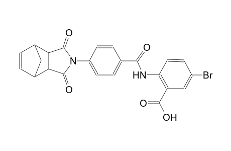 5-bromo-2-(4-(1,3-dioxo-3a,4,7,7a-tetrahydro-1H-4,7-methanoisoindol-2(3H)-yl)benzamido)benzoic acid