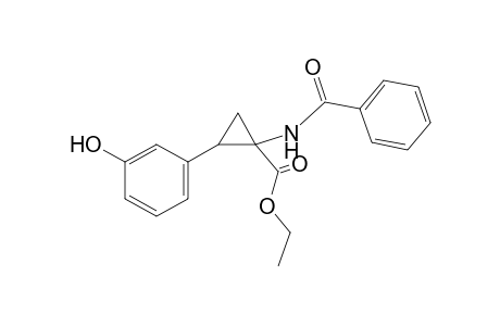 1-BENZAMIDO-2-(m-HYDROXYPHENYL)CYCLOPROPANECARBOXYLIC ACID, ETHYL ESTER