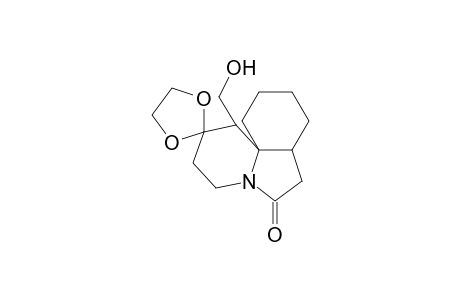 2,2-Ethylenedioxy-1-hydroxymethyldecahydro-6H-pyrido[2,1-i]indole-6-one