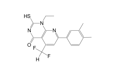 pyrido[2,3-d]pyrimidin-4(1H)-one, 5-(difluoromethyl)-7-(3,4-dimethylphenyl)-1-ethyl-2-mercapto-