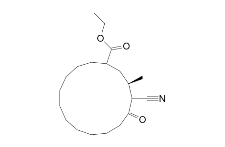 Ethyl (3R)-4-cyano-3-methyl-5-oxocyclopentadecanecarboxylate