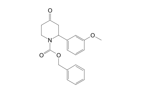 (-)-2-(3-Methoxyphenyl)-4-oxo-piperidine-1-carboxylic acid benzyl ester