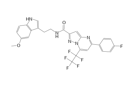 5-(4-fluorophenyl)-N-[2-(5-methoxy-1H-indol-3-yl)ethyl]-7-(1,1,2,2,2-pentafluoroethyl)pyrazolo[1,5-a]pyrimidine-2-carboxamide