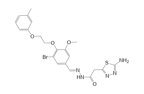 2-(5-amino-1,3,4-thiadiazol-2-yl)-N'-((E)-{3-bromo-5-methoxy-4-[2-(3-methylphenoxy)ethoxy]phenyl}methylidene)acetohydrazide