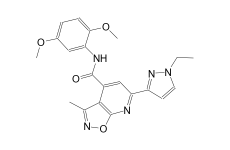 isoxazolo[5,4-b]pyridine-4-carboxamide, N-(2,5-dimethoxyphenyl)-6-(1-ethyl-1H-pyrazol-3-yl)-3-methyl-