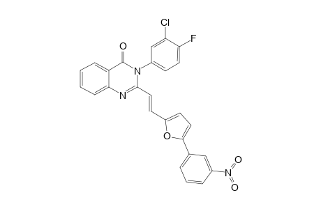 2-[2-(m-Nitrophenyl-2-furyl)vinyl]-3-(3-chloro-4-fluorophenyl)quizolin-4-one