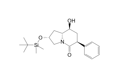 (2R,6S,8S,8aR)-2-(tert-Butyl-dimethyl-silanyloxy)-8-hydroxy-6-phenyl-hexahydro-indolizin-5-one