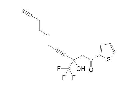 3-Hydroxy-1-(thiophen-2-yl)-3-(trifluoromethyl)undeca-4,10-diyn-1-one