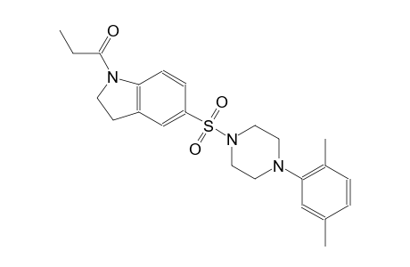 5-{[4-(2,5-dimethylphenyl)-1-piperazinyl]sulfonyl}-1-propionylindoline