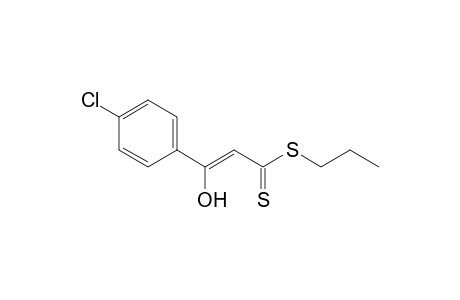2-Propene(dithioic) acid, 3-(4-chlorophenyl)-3-hydroxy-, propyl ester