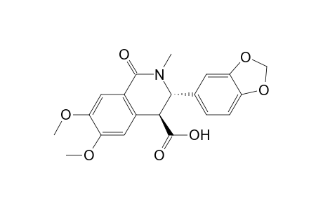 (3S,4S)-3-(1,3-benzodioxol-5-yl)-1-keto-6,7-dimethoxy-2-methyl-3,4-dihydroisoquinoline-4-carboxylic acid