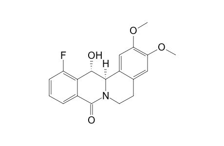 (13S,13aR)-12-fluoranyl-2,3-dimethoxy-13-oxidanyl-5,6,13,13a-tetrahydroisoquinolino[2,1-b]isoquinolin-8-one