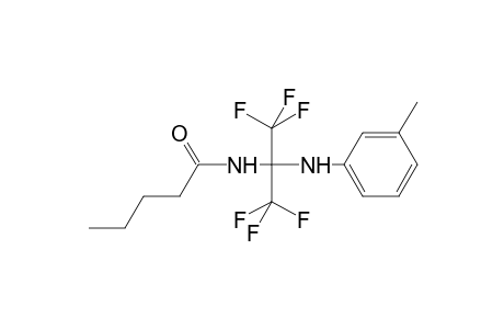 N-{1,1,1,3,3,3-hexafluoro-2-[(3-methylphenyl)amino]propan-2-yl}pentanamide
