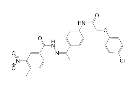 2-(4-chlorophenoxy)-N-{4-[(1Z)-N-(4-methyl-3-nitrobenzoyl)ethanehydrazonoyl]phenyl}acetamide