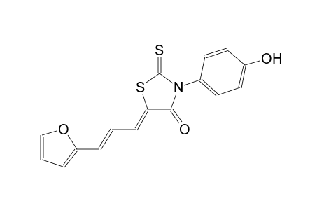 (5Z)-5-[(2E)-3-(2-furyl)-2-propenylidene]-3-(4-hydroxyphenyl)-2-thioxo-1,3-thiazolidin-4-one