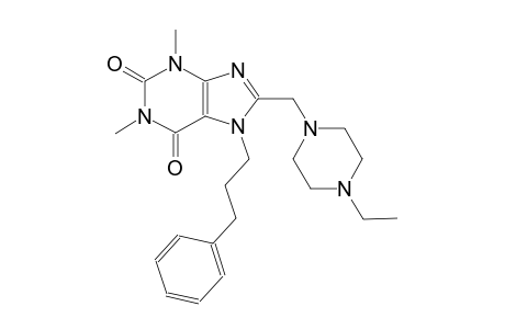 8-[(4-ethyl-1-piperazinyl)methyl]-1,3-dimethyl-7-(3-phenylpropyl)-3,7-dihydro-1H-purine-2,6-dione