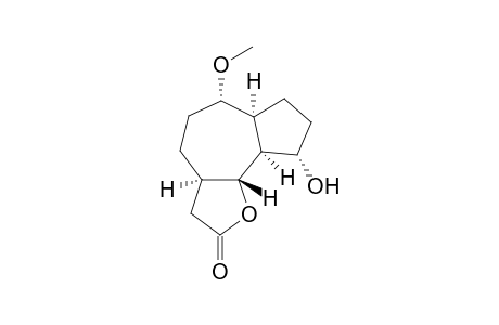 9-Hydroxy-6-methoxy-3a.alpha.,4,5,6.alpha.,6a.alpha.,7,8,9.alpha.,9a.alpha.,9b.alpha.-decahydroazuleno(4,5-b)furan-2(3H)-one