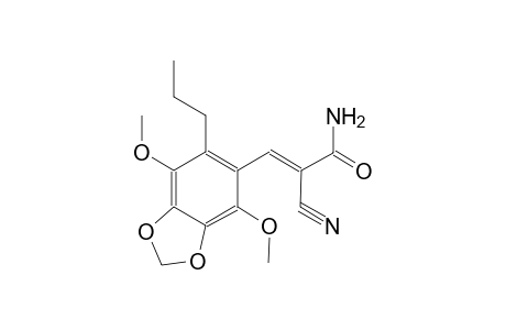 2-propenamide, 2-cyano-3-(4,7-dimethoxy-6-propyl-1,3-benzodioxol-5-yl)-, (2E)-