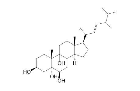(22E,24S)-24-Methyl-5.alpha.-cholesta-7,22-diene-3.beta.,5,.6.beta.,9-tetraol
