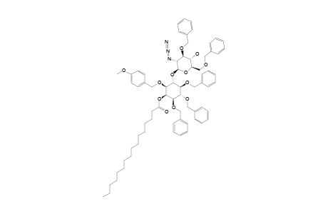 6-O-(2-AZIDO-3,6-DI-O-BENZYL-2-DEOXY-BETA-D-GLUCOPYRANOSYL)-2-O-HEXADECANOYL-1-O-(PARA-METHOXYBENZYL)-3,4,5-TRI-O-BENZYL-MYO-INOSITOL;BETA-ISOMER