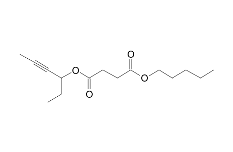 Succinic acid, hex-4-yn-3-yl pentyl ester