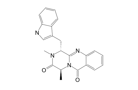 (1R,4S)-1-(3-INDOLYLMETHYL)-2,4-DIMETHYL-2,4-DIHYDRO-1H-PYRAZINO-[2,1-B]-QUINAZOLINE-3,6-DIONE