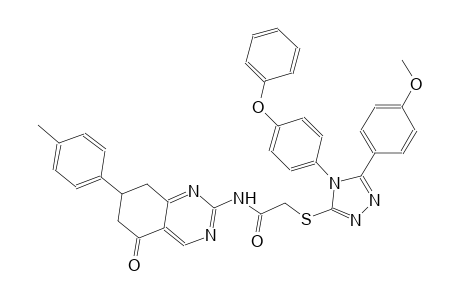 2-{[5-(4-methoxyphenyl)-4-(4-phenoxyphenyl)-4H-1,2,4-triazol-3-yl]sulfanyl}-N-[7-(4-methylphenyl)-5-oxo-5,6,7,8-tetrahydro-2-quinazolinyl]acetamide