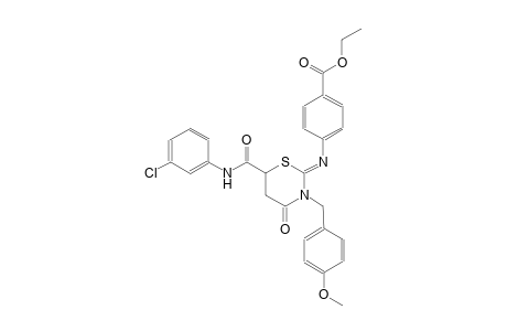 ethyl 4-{[(2Z)-6-[(3-chloroanilino)carbonyl]-3-(4-methoxybenzyl)-4-oxotetrahydro-2H-1,3-thiazin-2-ylidene]amino}benzoate